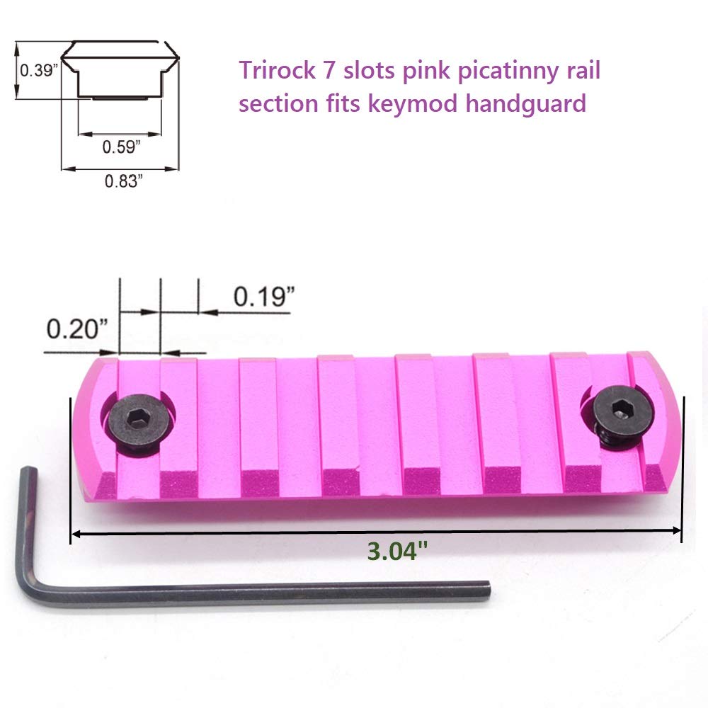 Amazon | Trirock 5個セット20mmピカティニー レールセクション